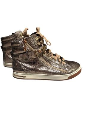 Michael Kors Glam Studded High Tops Shiny bronze Women’s Size 9
